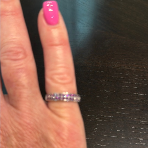 14k white gold and Purple Women's Ring